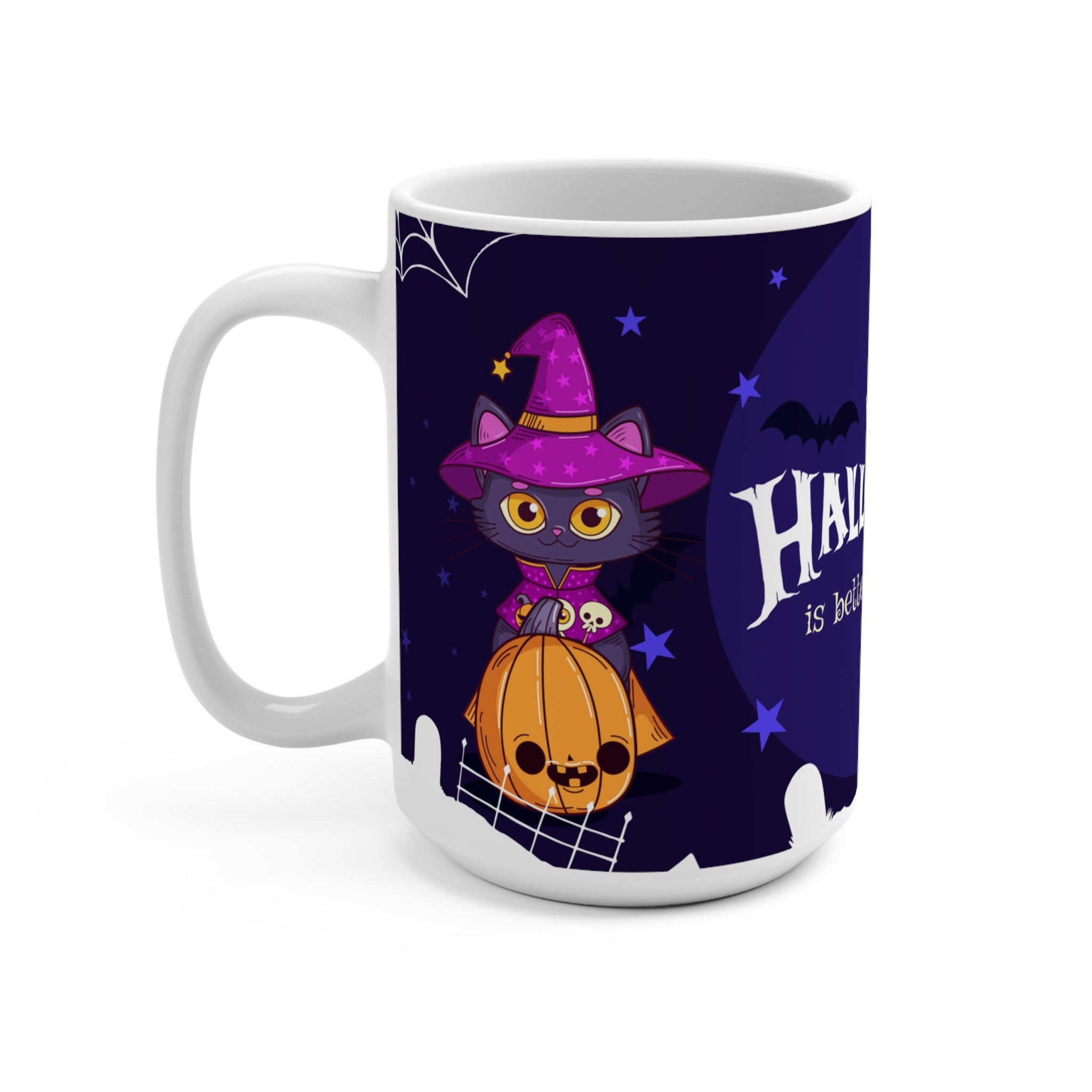 Happy Halloween with Witch's Cats | Mug